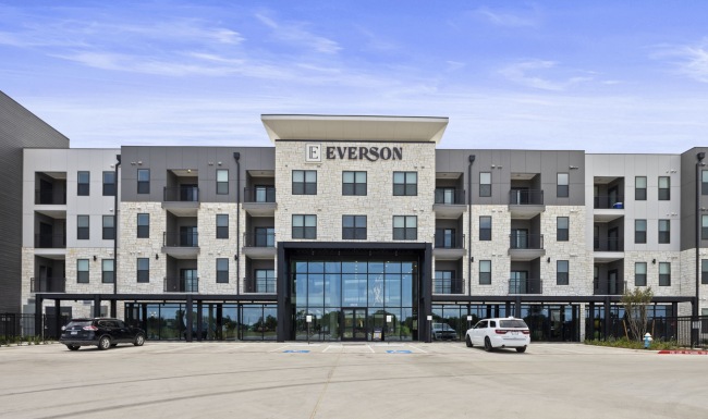 The Eversion building and large parking lot